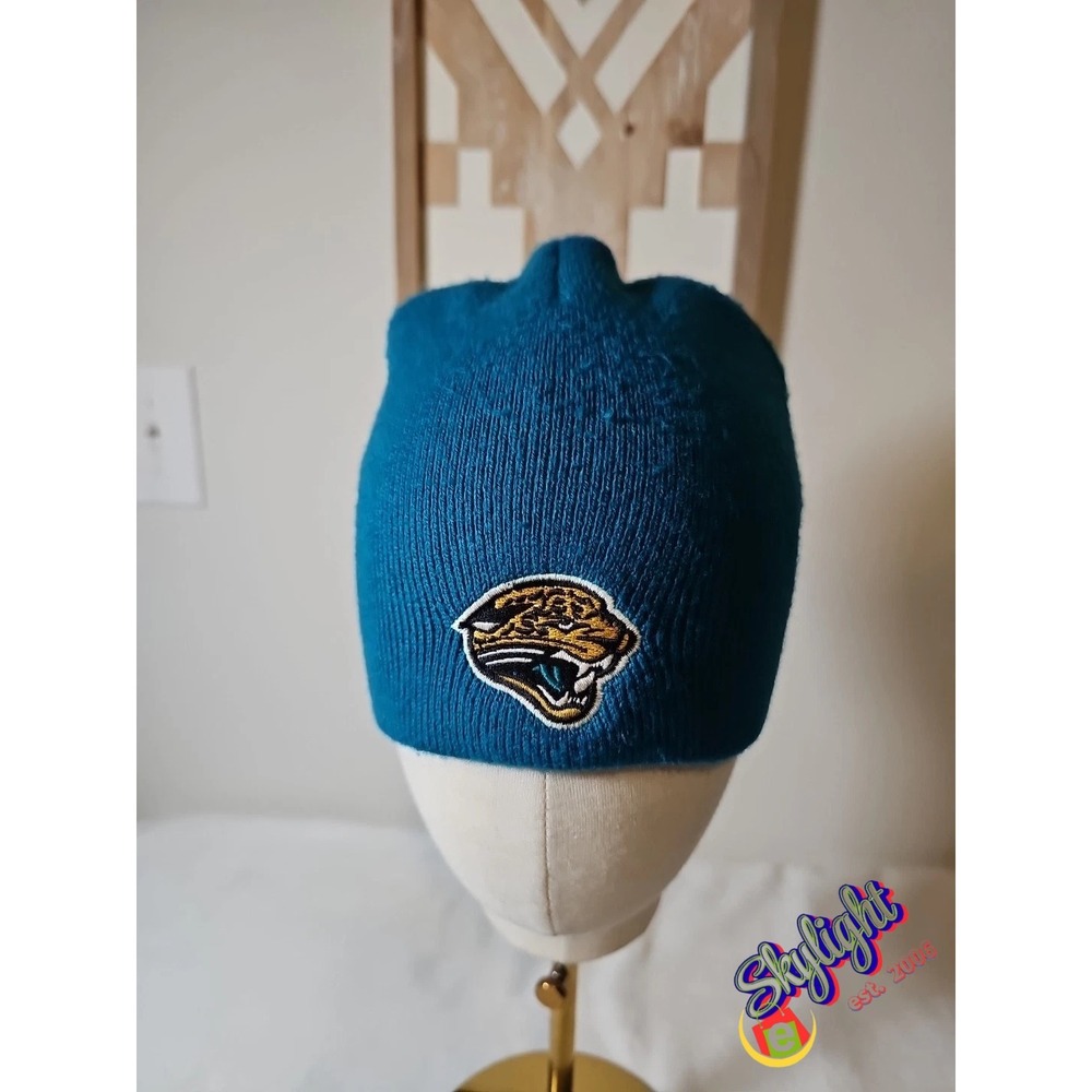 Jacksonville Jaguars‎ NFL Football Vtg Winter Beanie Sports Hat Ski Cap